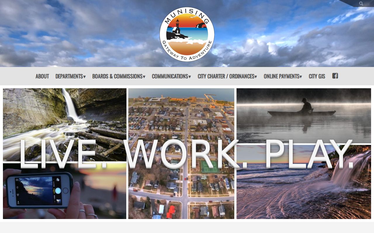 Munising criminal records starting point on the official city website